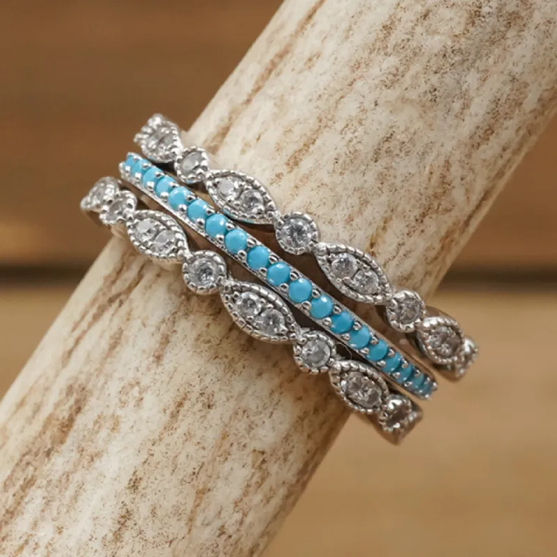 The Vintage & Rose Atoll Set sold by Antler Rings