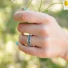 The Vintage & Rose Atoll Set sold by Antler Rings