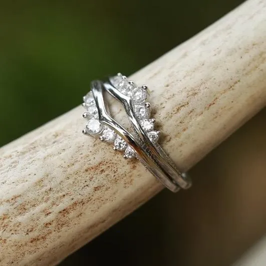 The Sierra Wishbone Stacker Set sold by Antler Rings product image thumbnail 3
