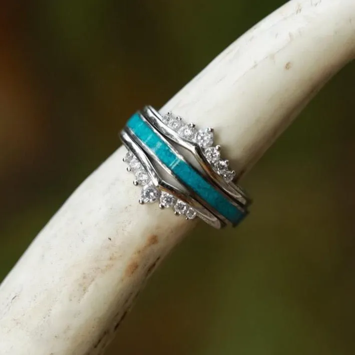 The Sierra Wishbone Stacker Set sold by Antler Rings product image thumbnail 2