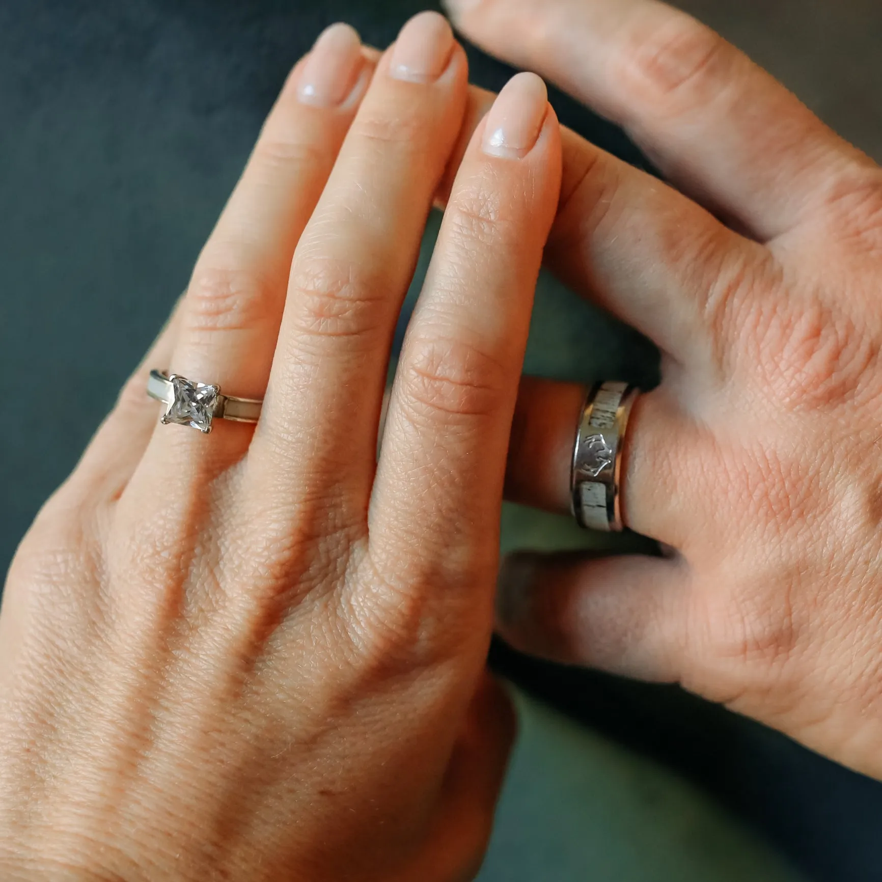 Silver Stag & Grand Ladybird Couples Set sold by Antler Rings product image thumbnail 2