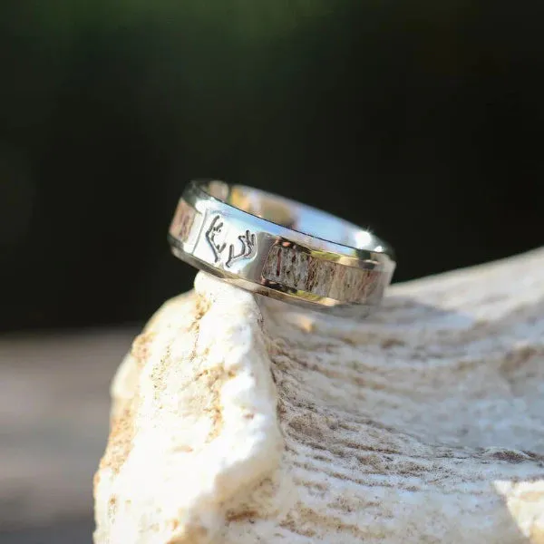 Silver Stag & Grand Ladybird Couples Set sold by Antler Rings product image thumbnail 3