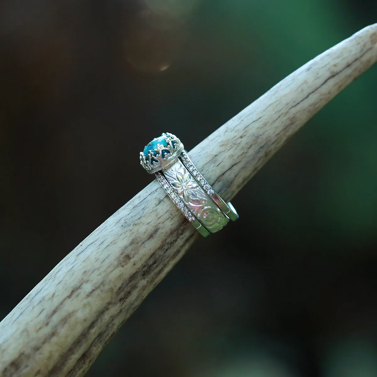 The White Sands Stacker Set sold by Antler Rings product image thumbnail 4