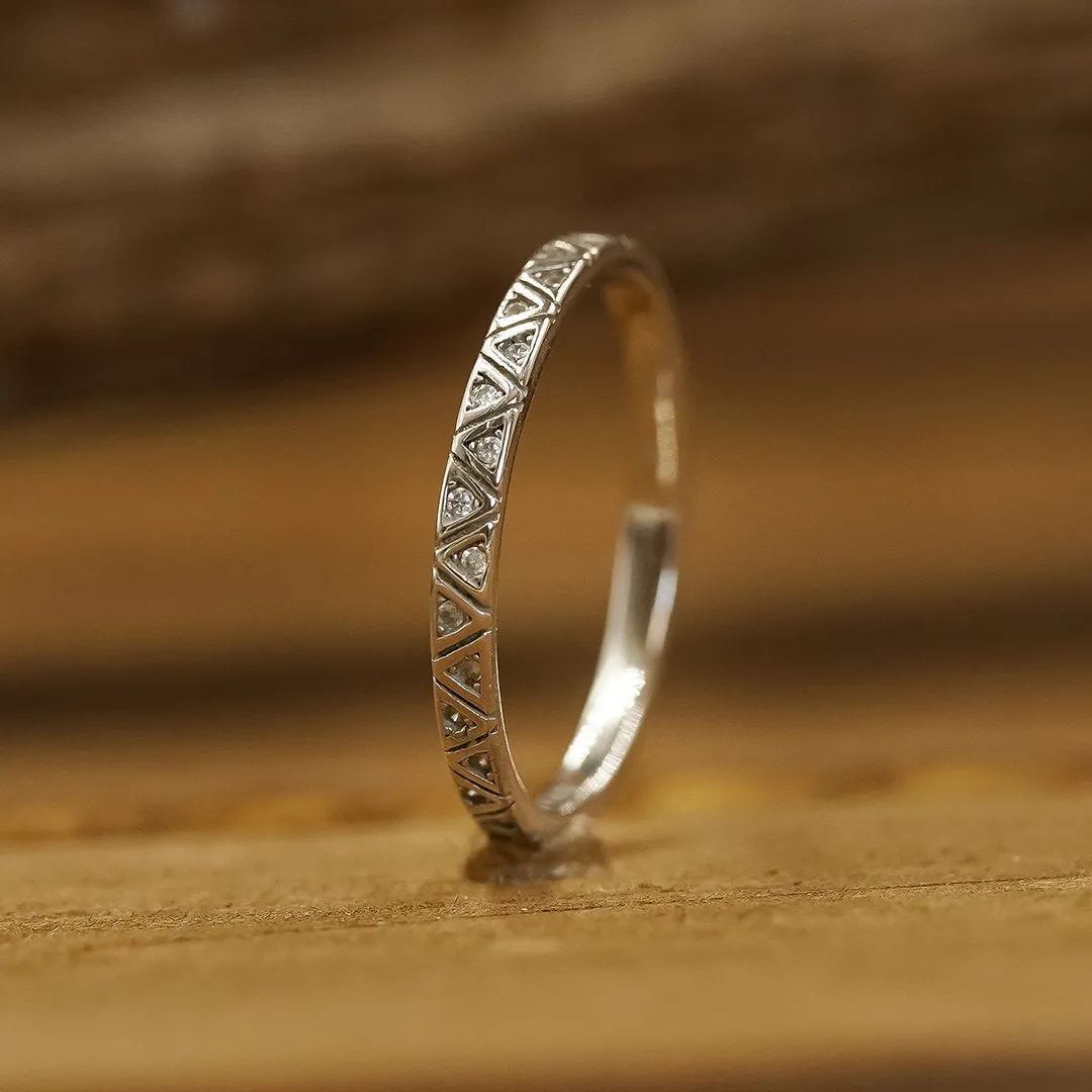 The Chickasaw Ultimate Bridal Stack sold by Antler Rings product image thumbnail 2