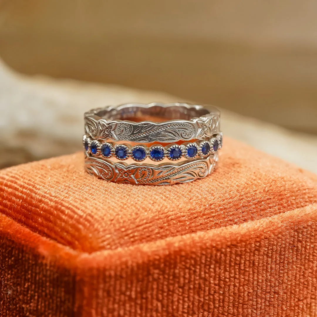 The Ginnie & Silver Falls Stacker Set sold by Antler Rings product image thumbnail 3