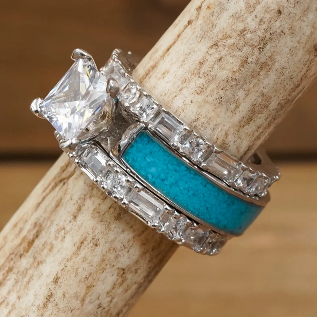 The Grand Sierra Baguette Wedding Set sold by Antler Rings product image thumbnail 2