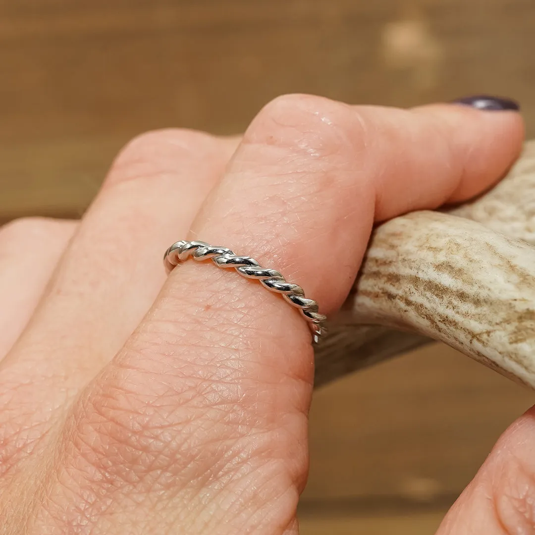 Twisted Grand Cascade Wedding Set sold by Antler Rings product image thumbnail 3