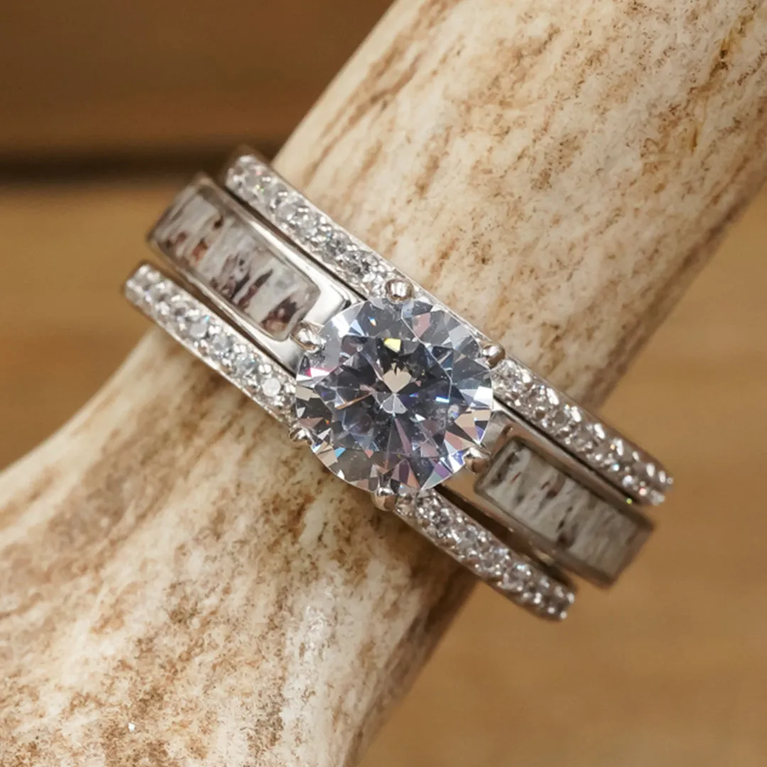 Grand Cascade Wedding Set sold by Antler Rings