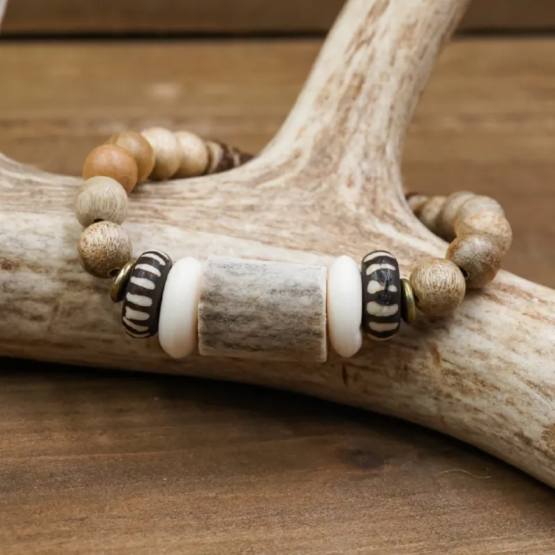 Antler & Wood Bead Bracelets sold by Antler Rings