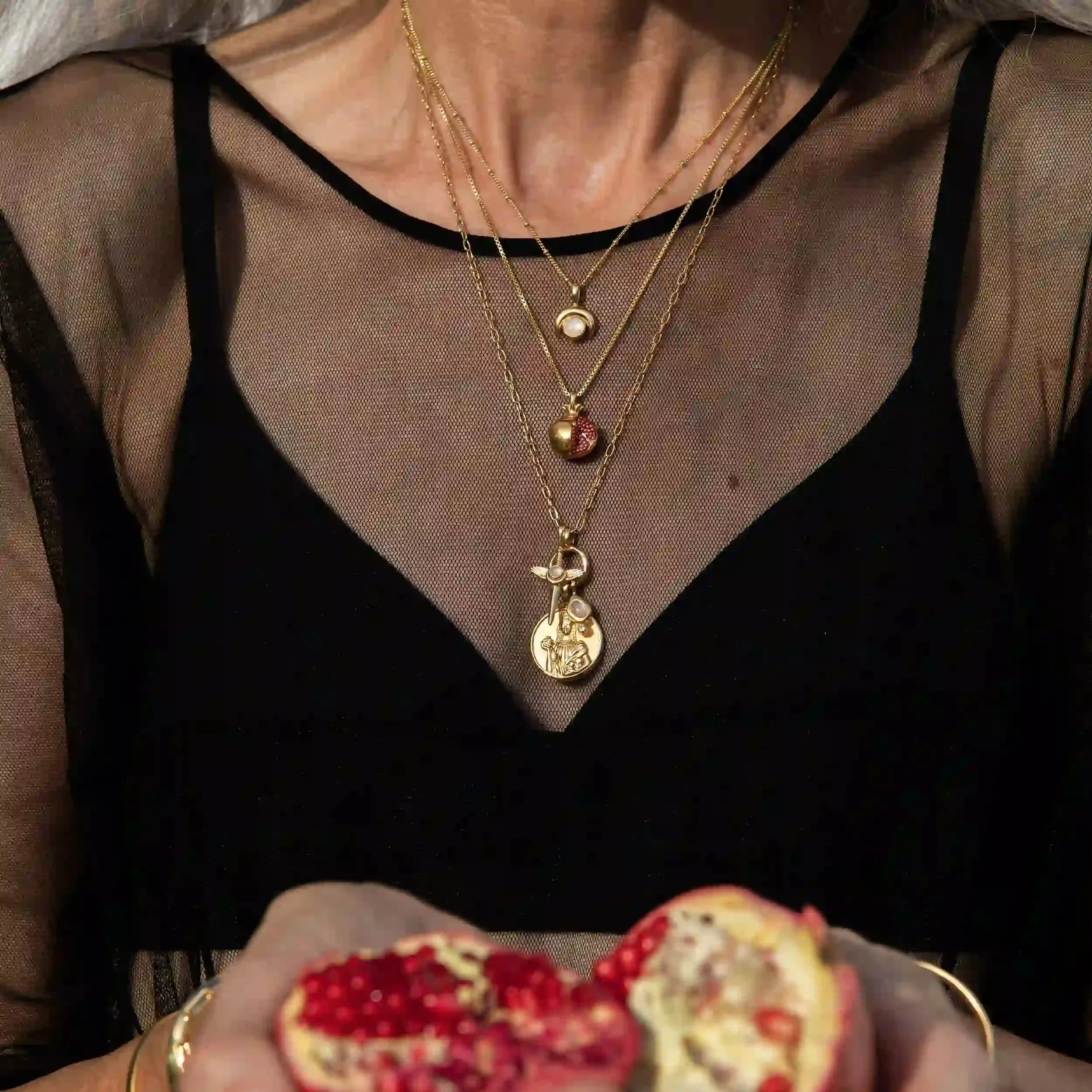 Inverted Moon Necklace sold by Awe Inspired product image thumbnail 5