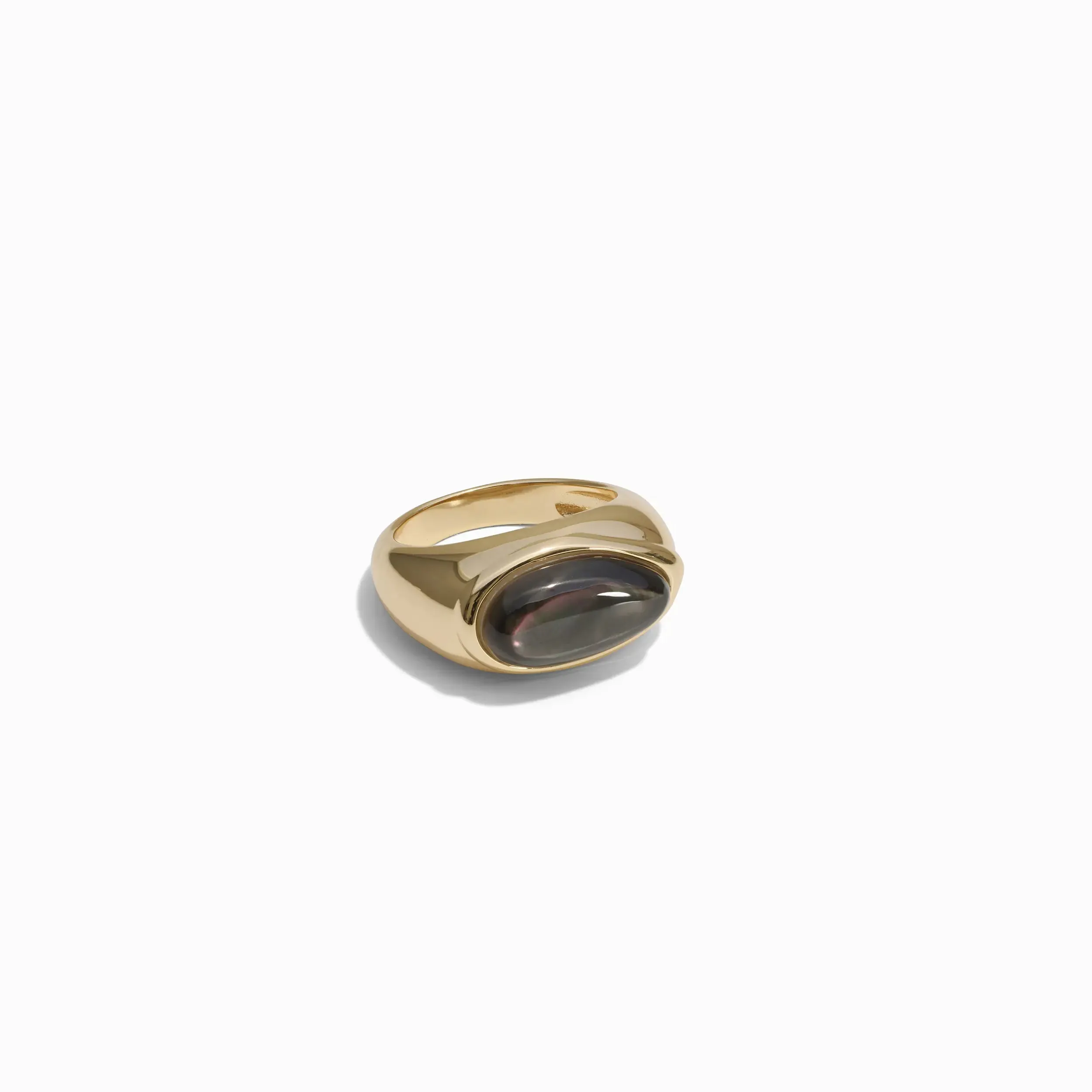 Black Mother of Pearl Signet Ring sold by Awe Inspired product image thumbnail 4
