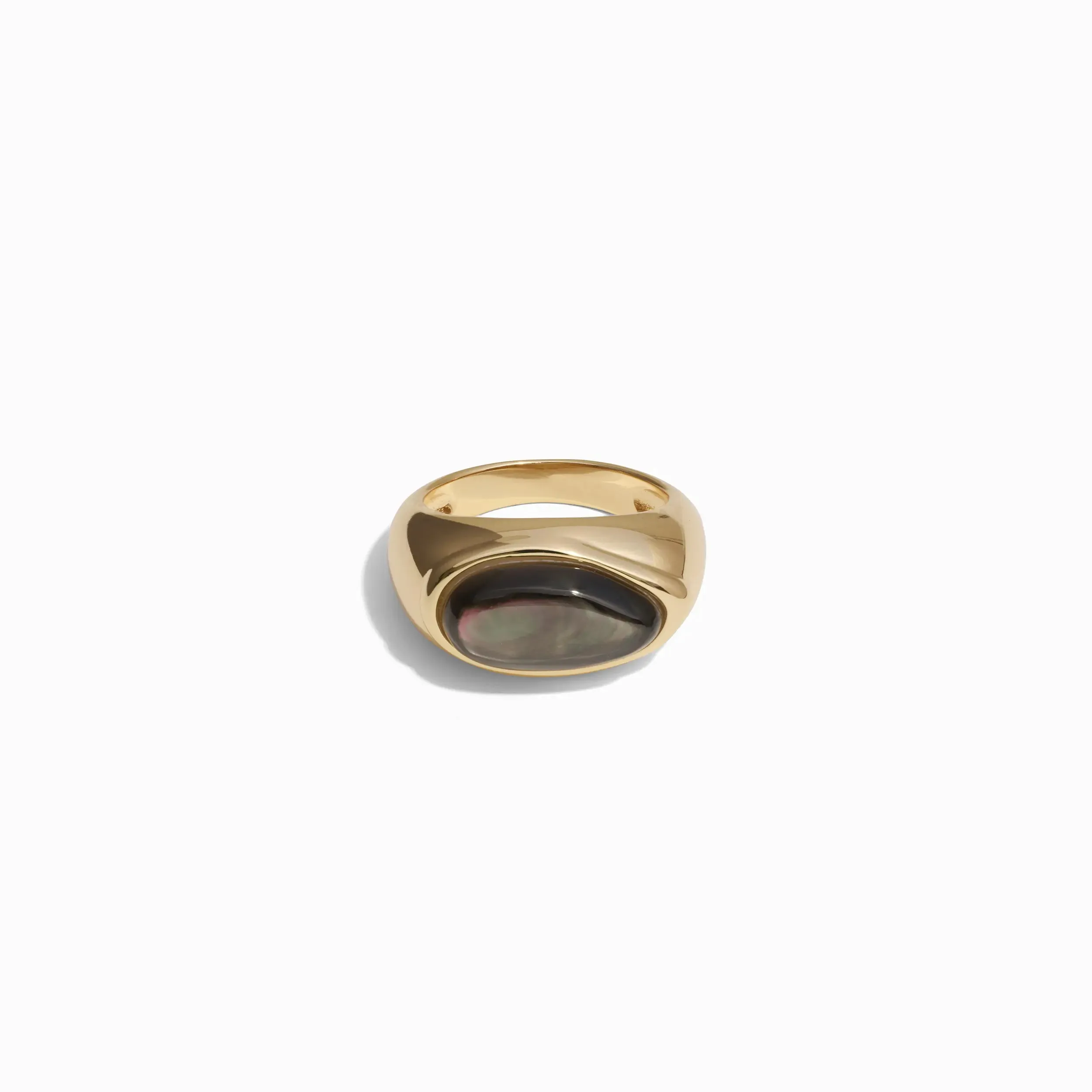 Black Mother of Pearl Signet Ring sold by Awe Inspired