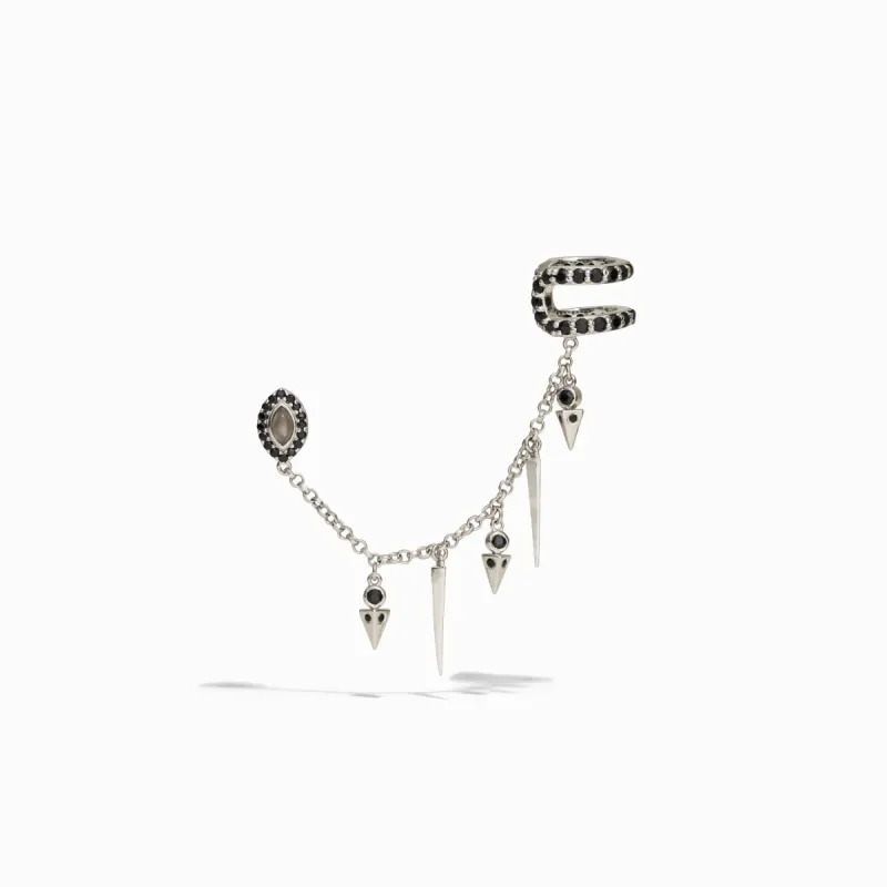 Grey Moonstone Shimmering Ear Swag sold by Awe Inspired