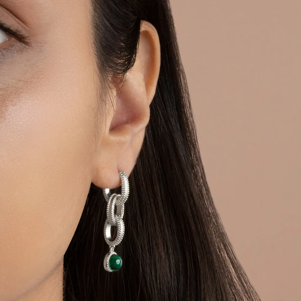 Malachite Twisted Drop Earrings sold by Awe Inspired product image thumbnail 3
