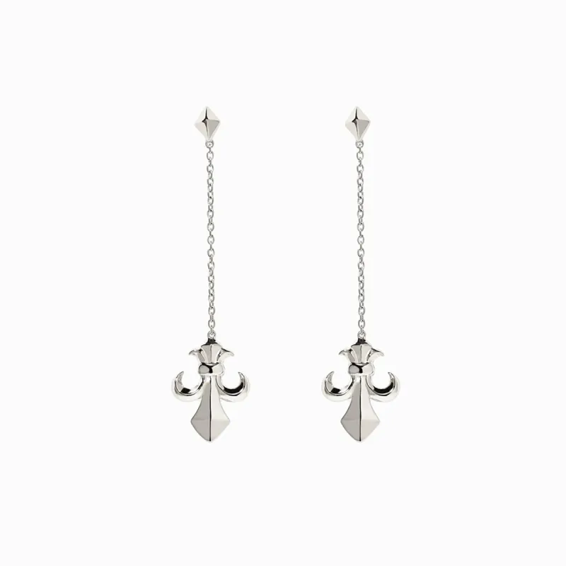Fleur de Lis Drop Earring sold by Awe Inspired