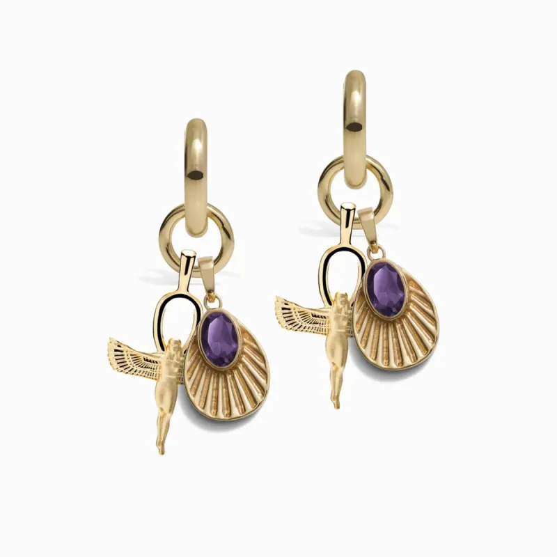 Aura of Isis Charm Earrings sold by Awe Inspired