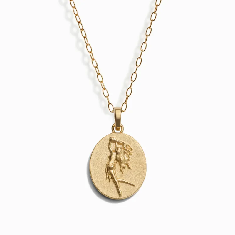 Zodiac Goddess Pendant + Mini Paperclip Chain sold by Awe Inspired