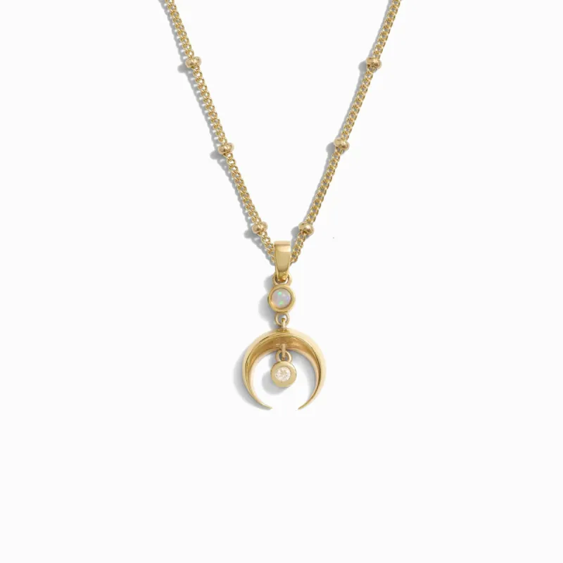 Crescent Spike Opal Necklace sold by Awe Inspired