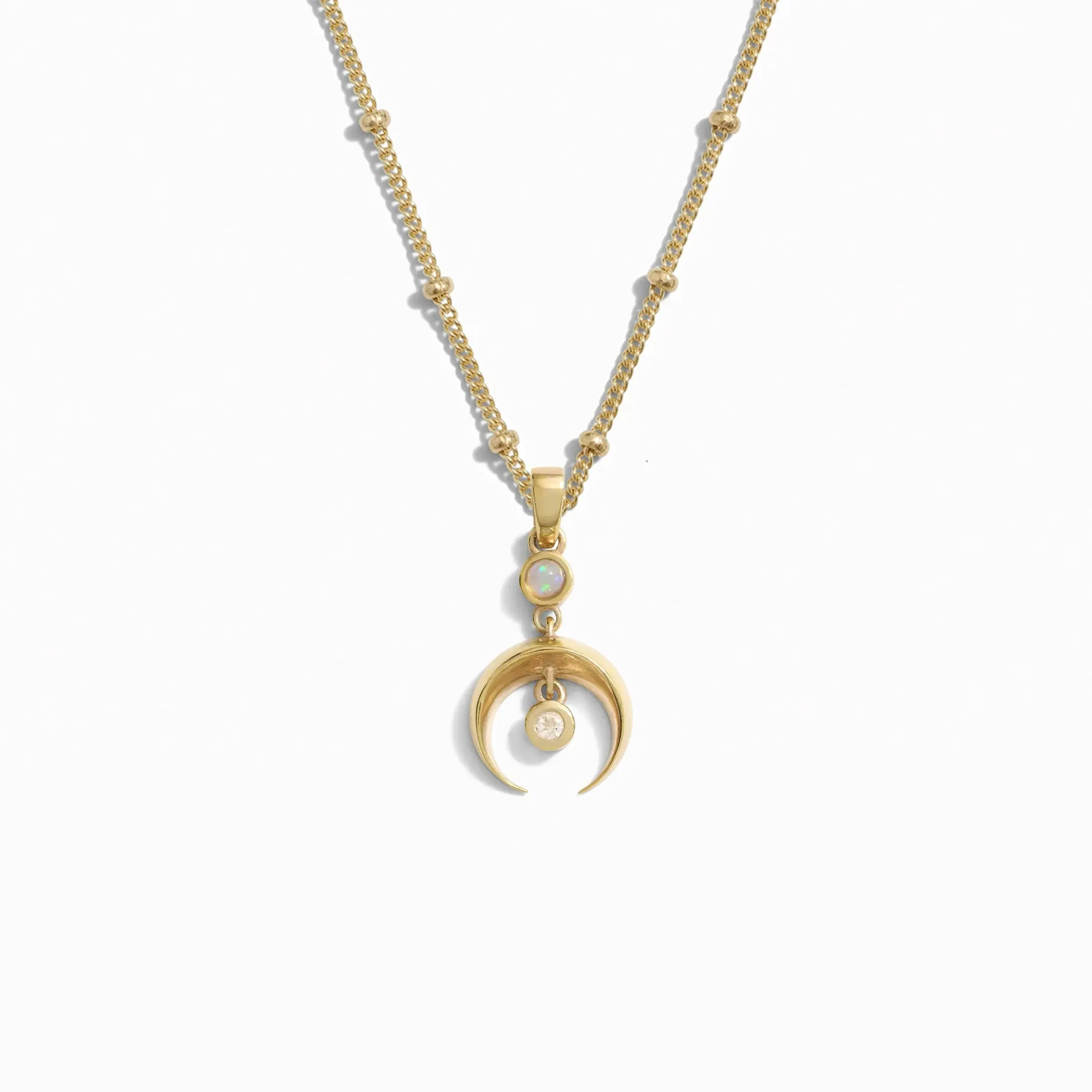 Crescent Spike Opal Necklace sold by Awe Inspired