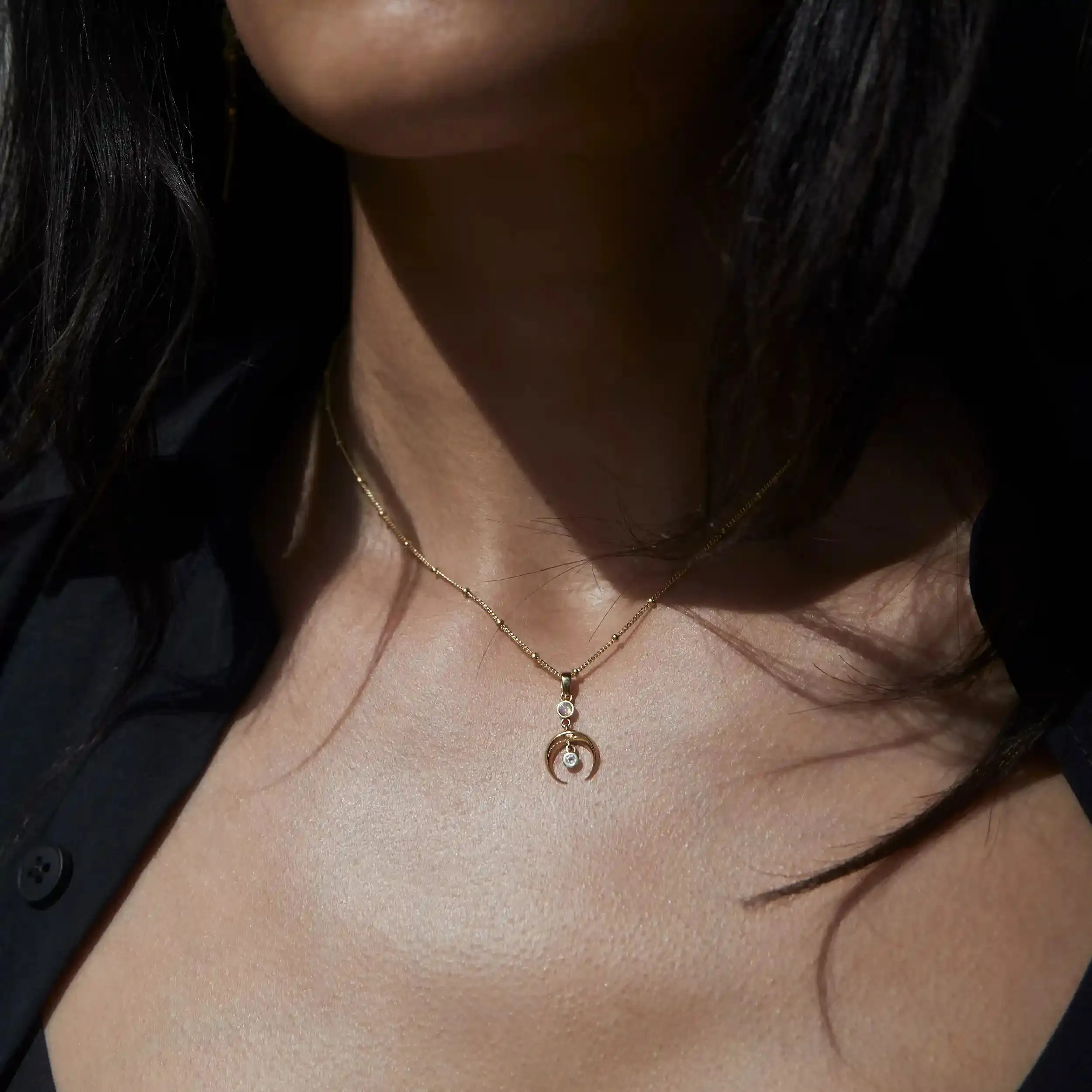 Crescent Spike Opal Necklace sold by Awe Inspired product image thumbnail 2