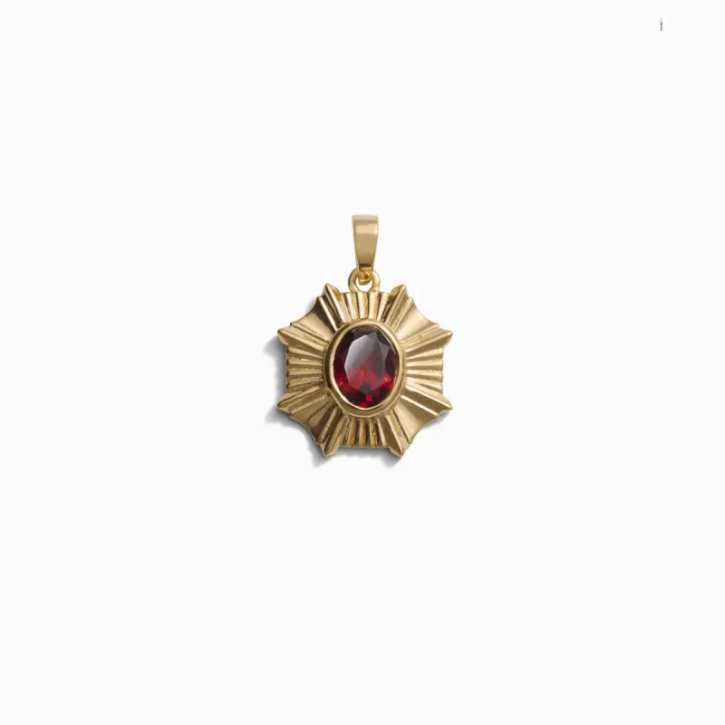 Red Garnet Aura Pendant sold by Awe Inspired