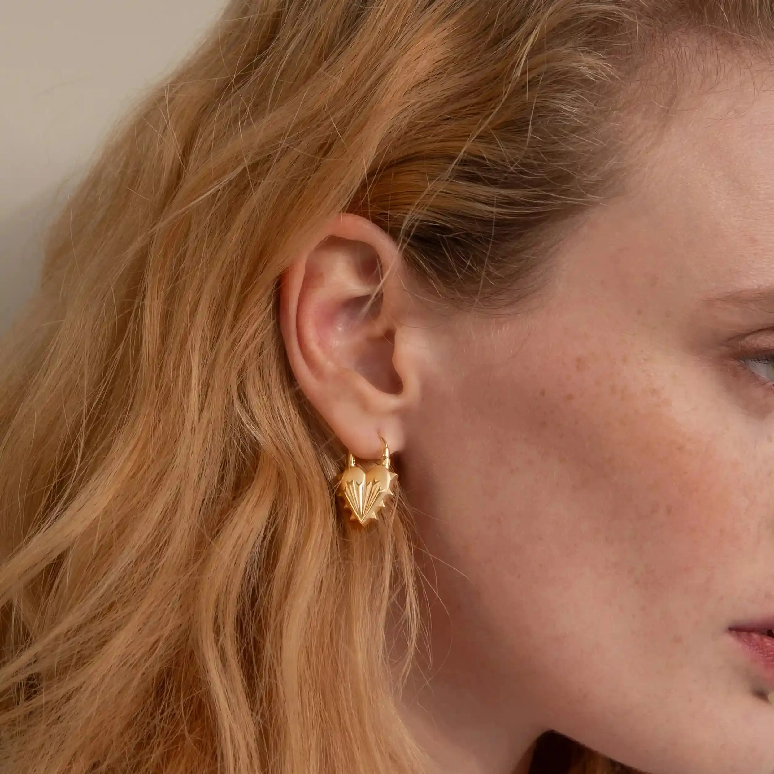 Spiked Heart Earrings sold by Awe Inspired product image thumbnail 3