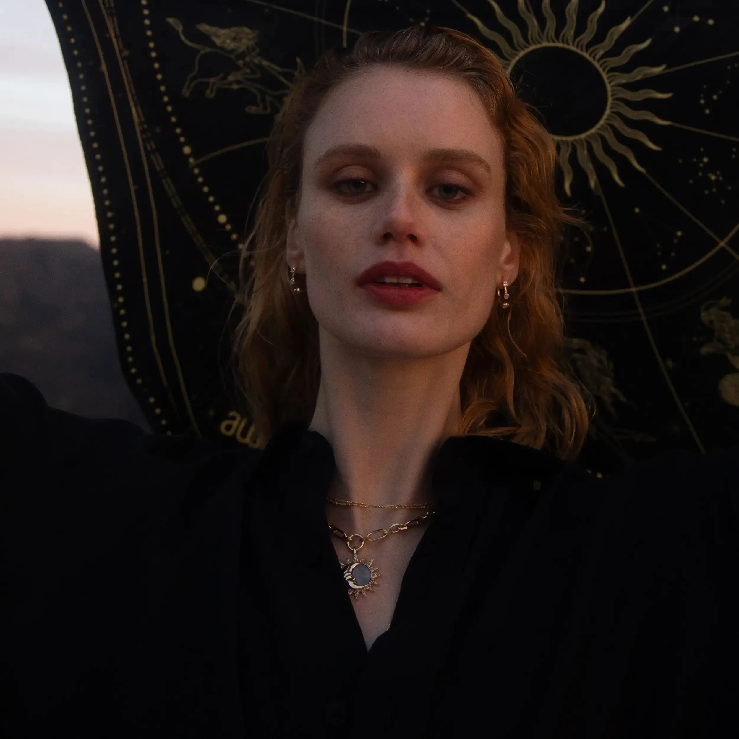 Moonstone Opal Topaz Hoops sold by Awe Inspired product image thumbnail 3