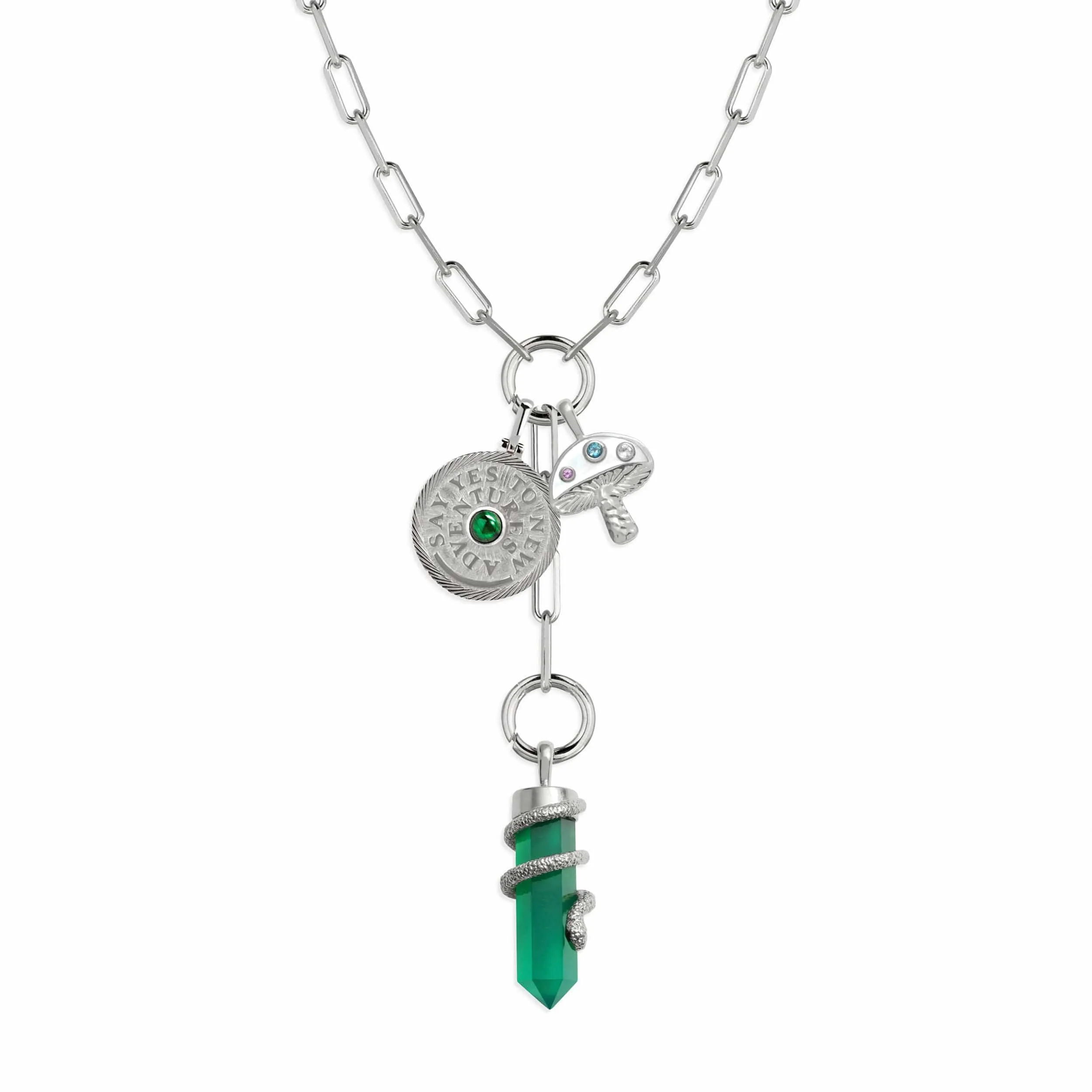 Green Goddess Charm Lariat sold by Awe Inspired product image thumbnail 2