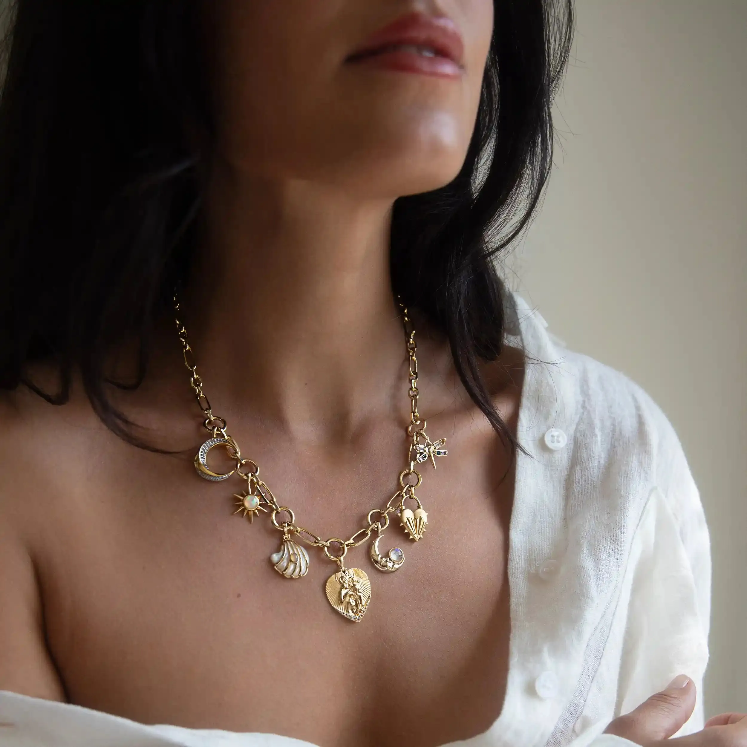 Earth Statement Charm Necklace sold by Awe Inspired product image thumbnail 2