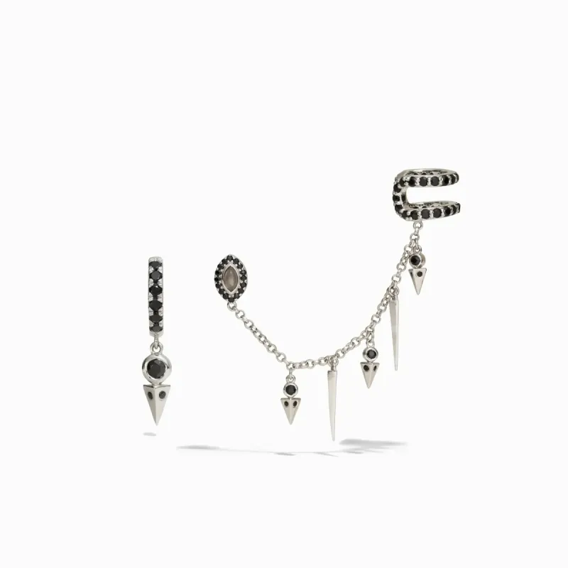 Grey Moonstone Shimmering Ear Swag Set sold by Awe Inspired