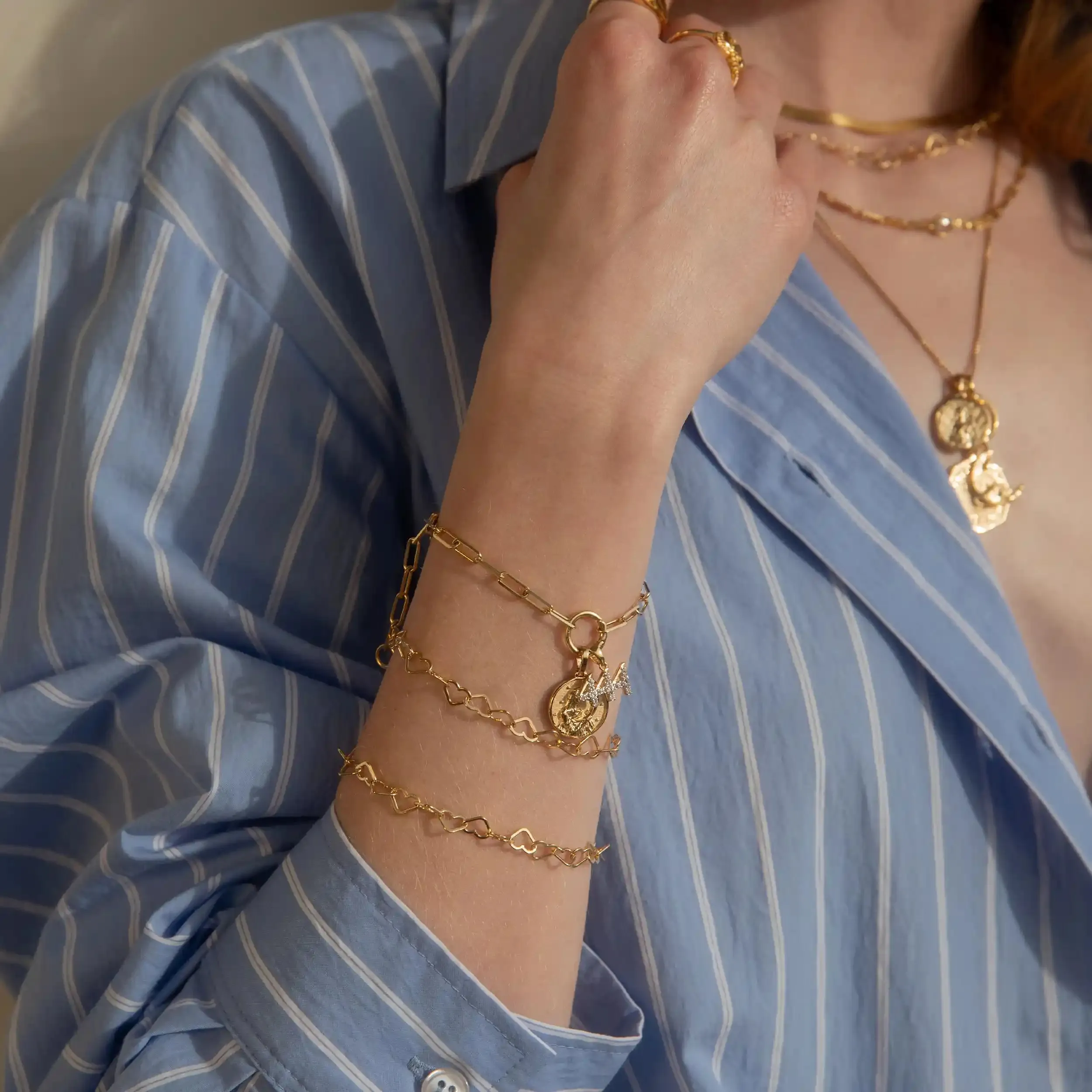 Eternity Heart Chain Bracelet sold by Awe Inspired product image thumbnail 3