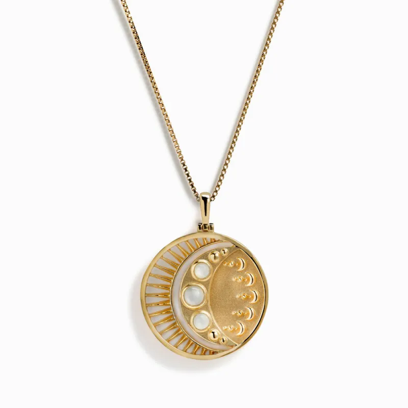 Moonstone Eclipse Necklace sold by Awe Inspired