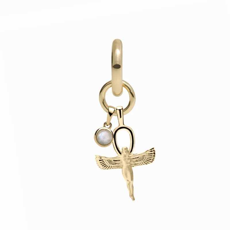 Ankh of Isis Single Charm Earring sold by Awe Inspired