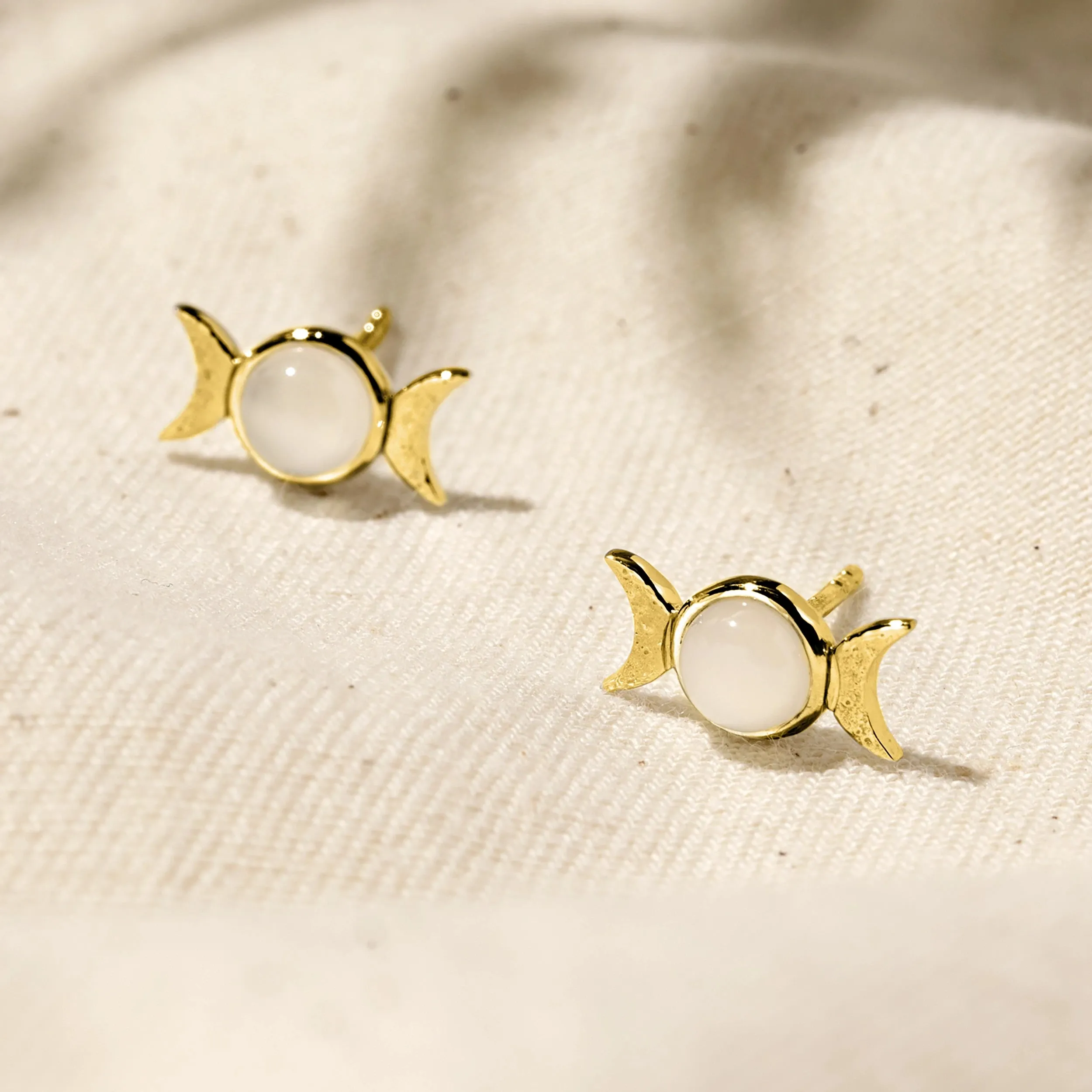 Mini Triple Moon Stud Earring sold by Awe Inspired product image thumbnail 4