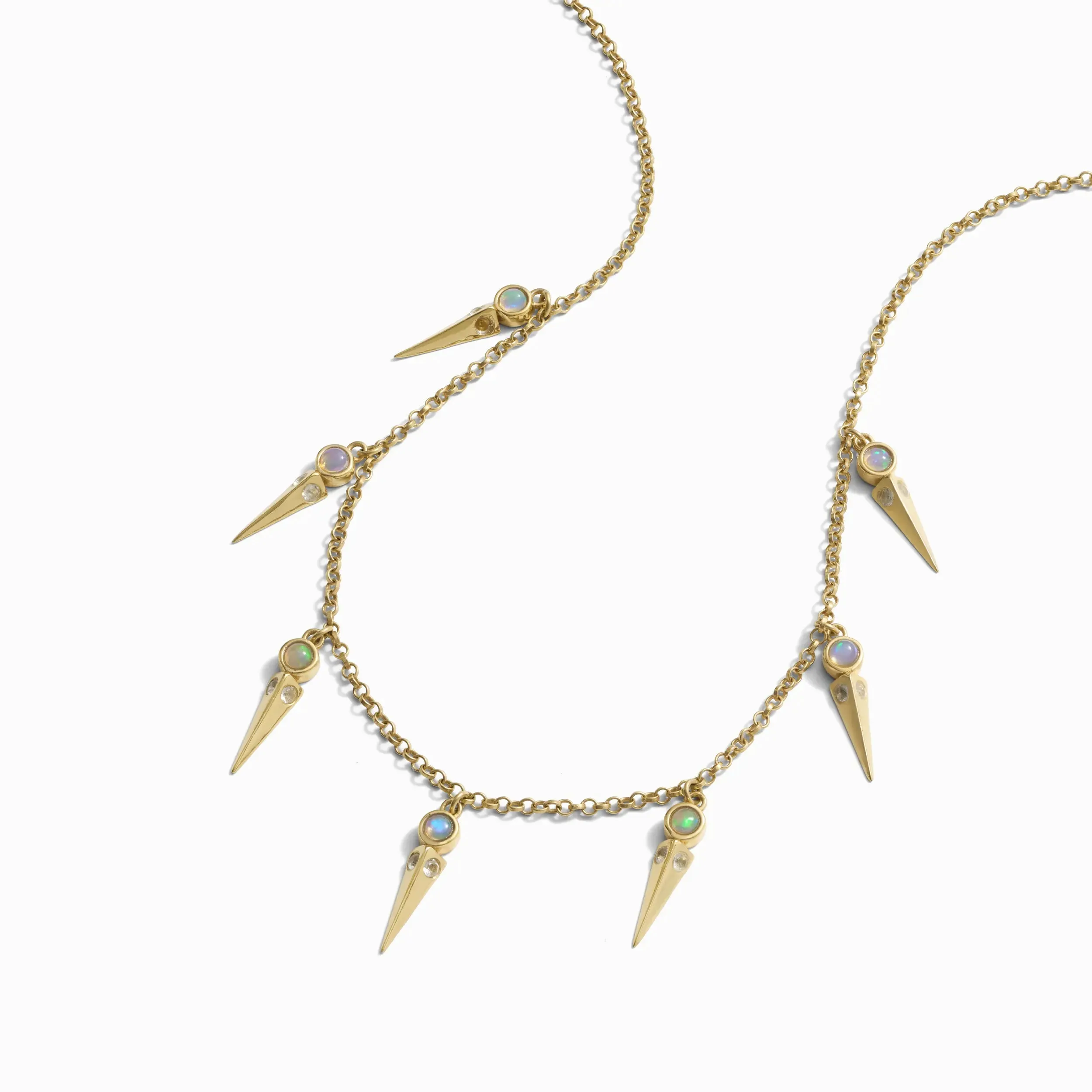 Opal Spike Collar Necklace sold by Awe Inspired product image thumbnail 5