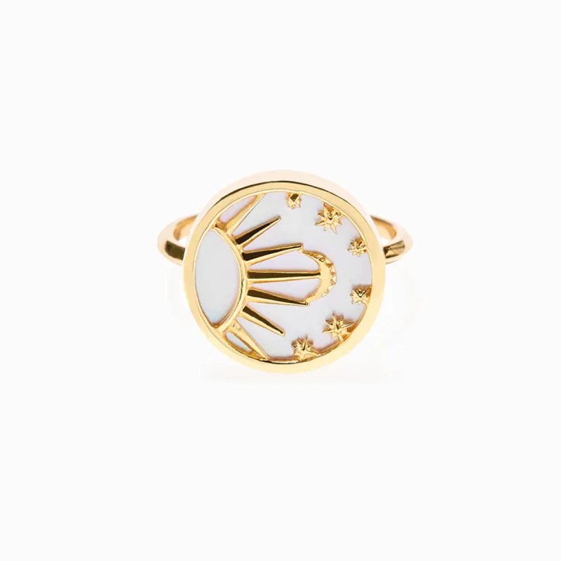 Celestial Mother of Pearl Ring sold by Awe Inspired