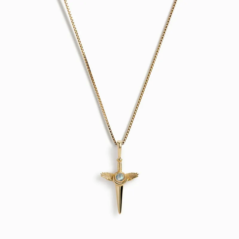 Mini Flying Dagger Necklace sold by Awe Inspired