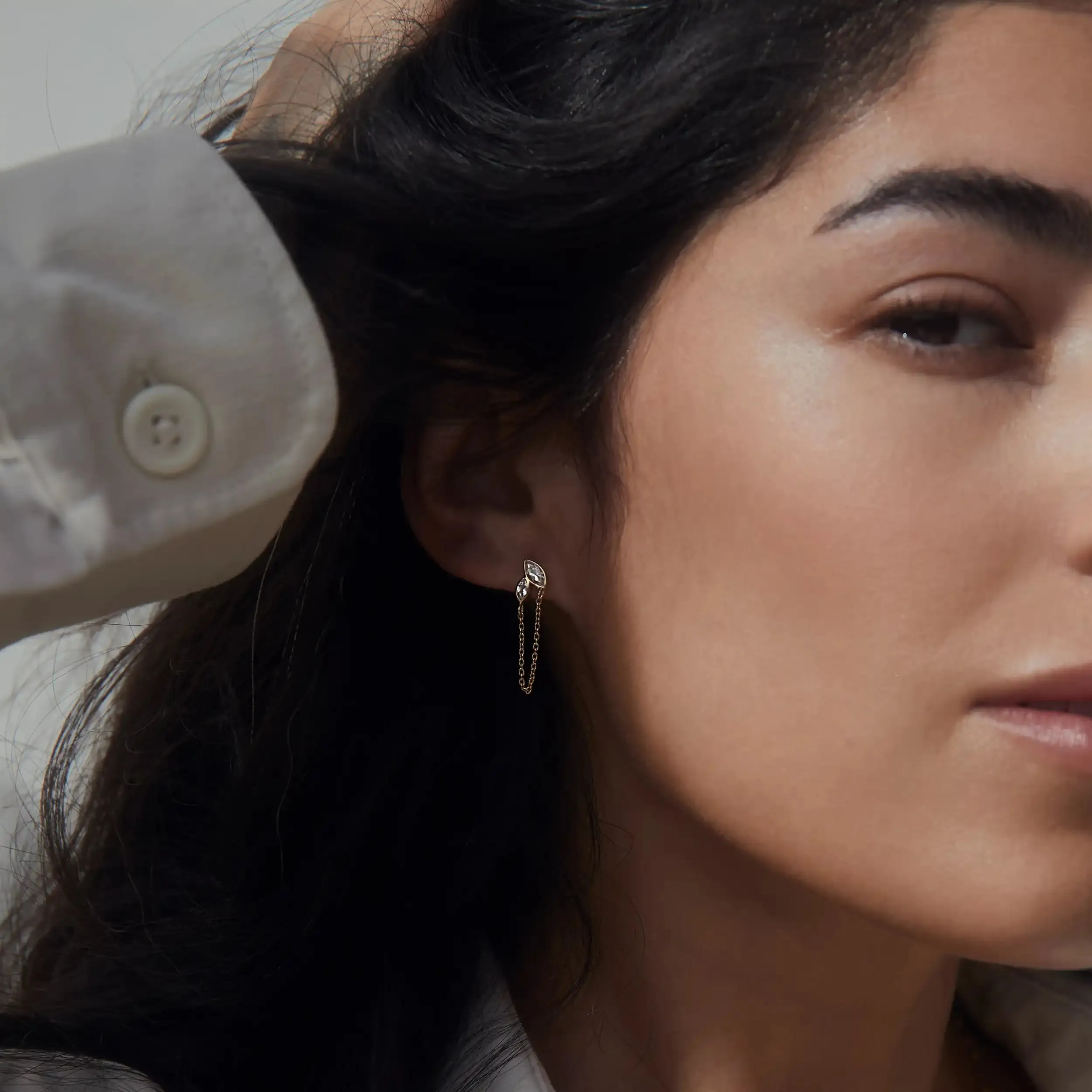 Double Marquise White Topaz Earrings sold by Awe Inspired product image thumbnail 3