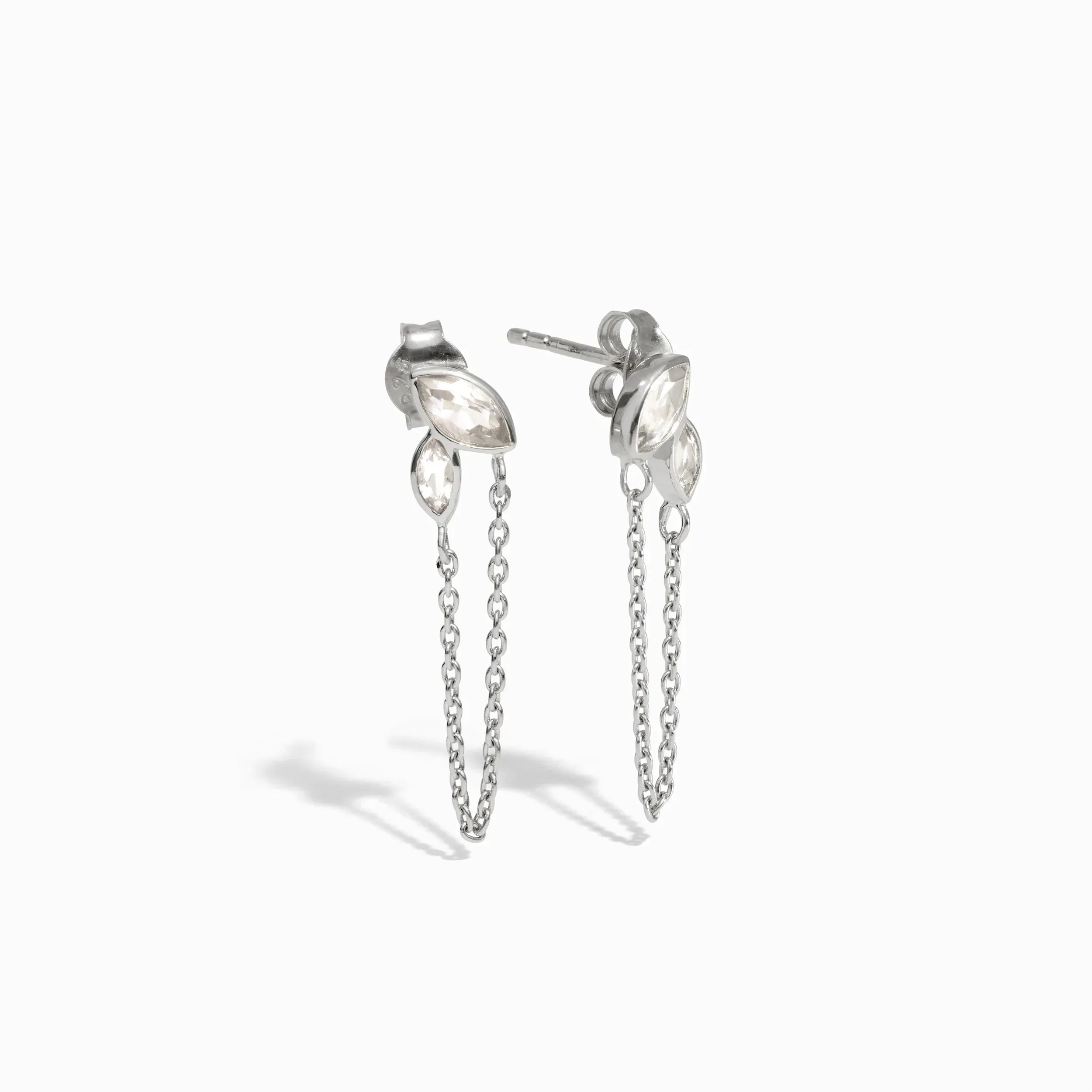 Double Marquise White Topaz Earrings sold by Awe Inspired product image thumbnail 5