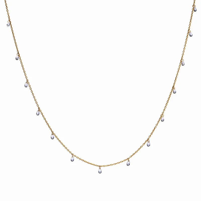 Crystal Briolette Necklace sold by Awe Inspired