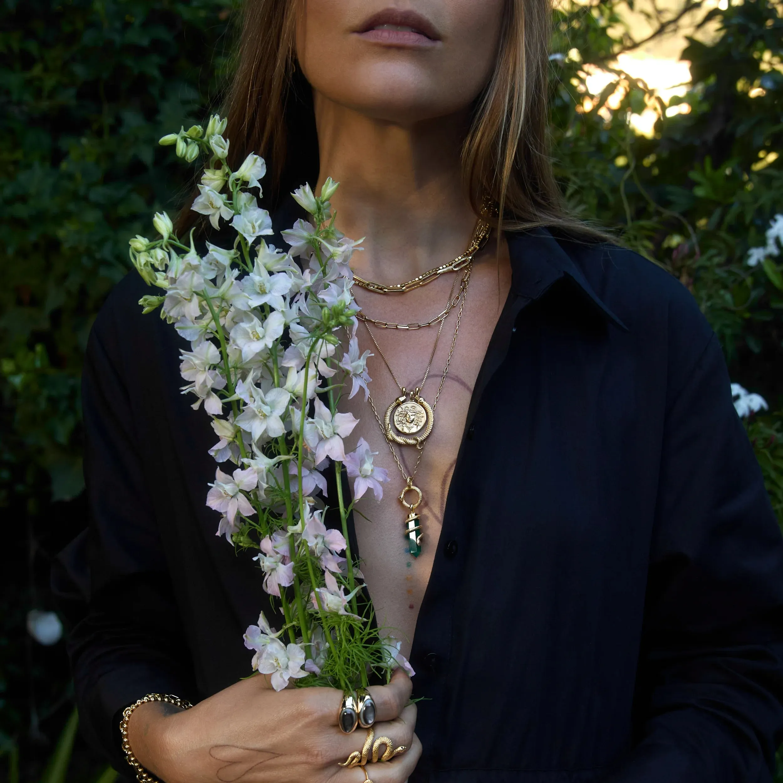 Snake in the Grass Necklace Set sold by Awe Inspired product image thumbnail 3