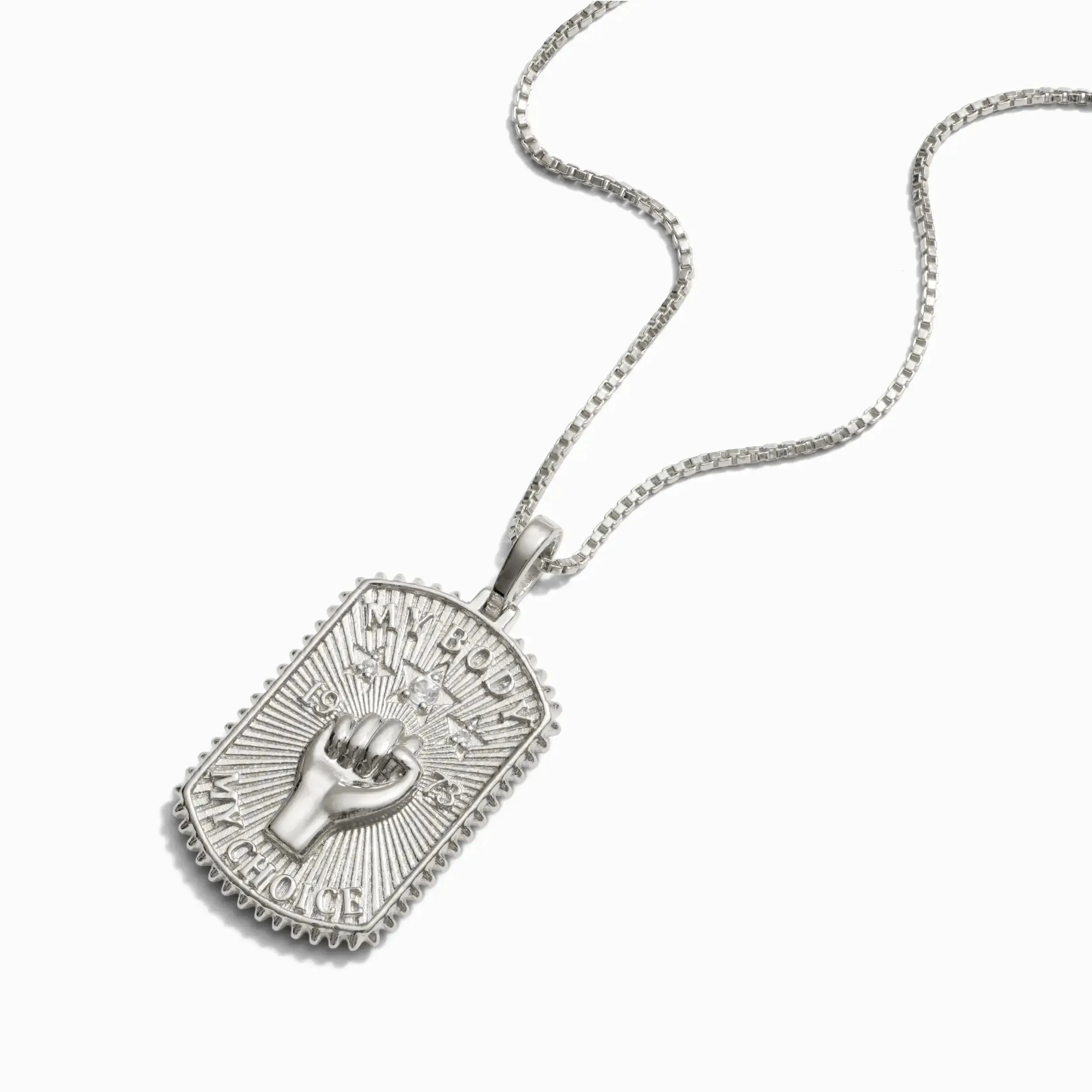 Pro Roe Dog Tag Necklace sold by Awe Inspired product image thumbnail 4
