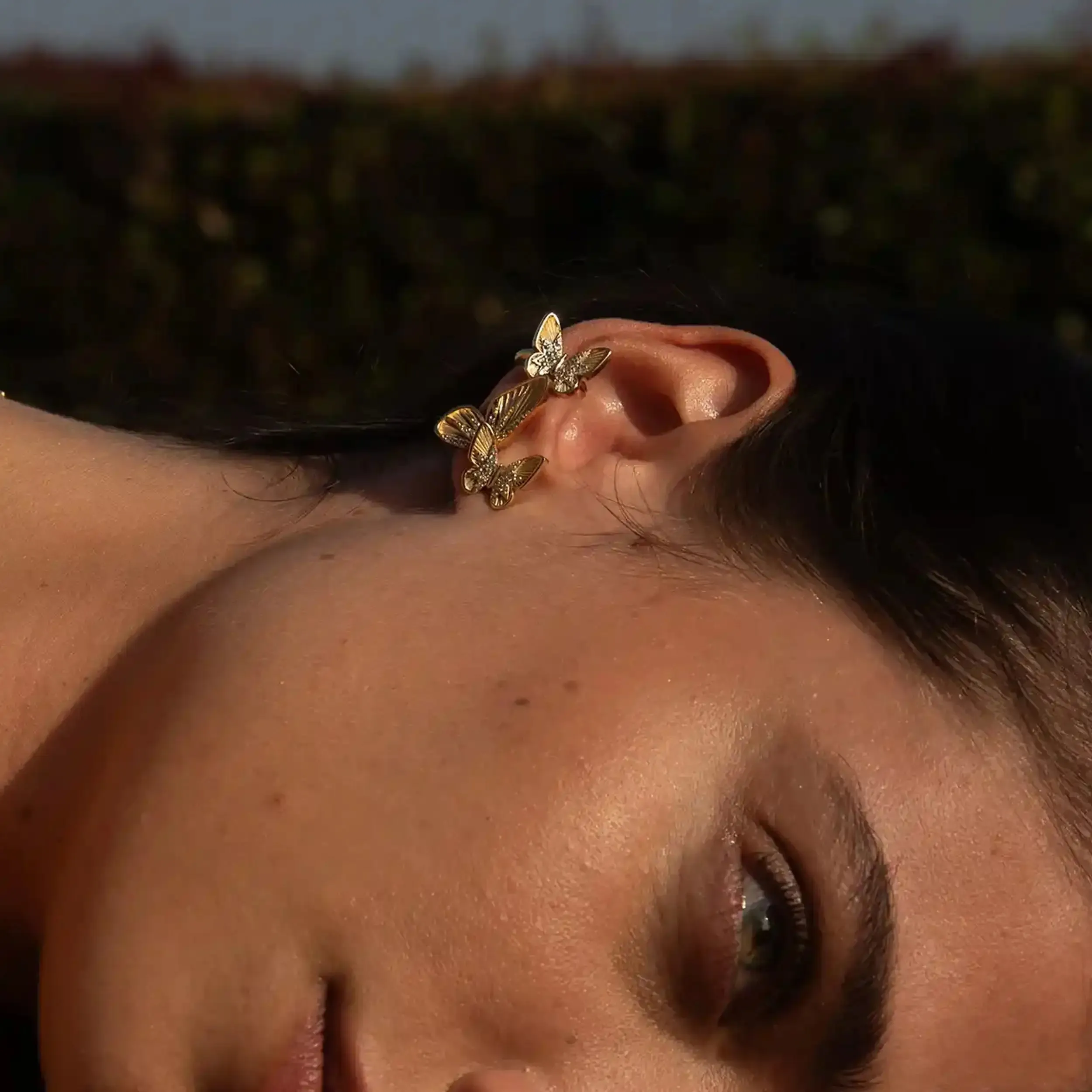 Pavé Butterfly Ear Cuff Set sold by Awe Inspired product image thumbnail 3