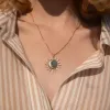 Sun & Moon Black Mother of Pearl Amulet sold by Awe Inspired