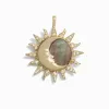 Sun & Moon Black Mother of Pearl Amulet sold by Awe Inspired