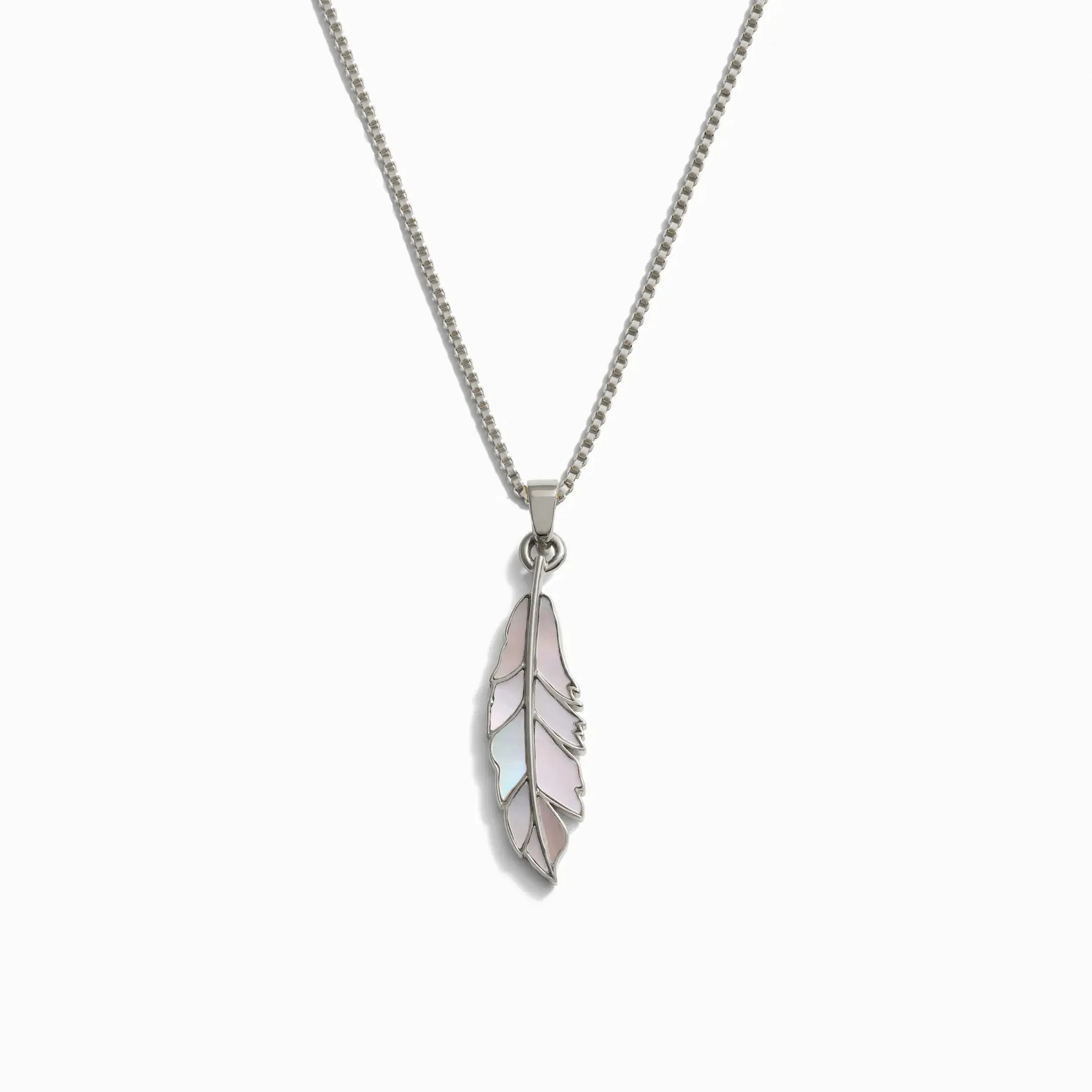 Mother of Pearl Feather Necklace sold by Awe Inspired product image thumbnail 5