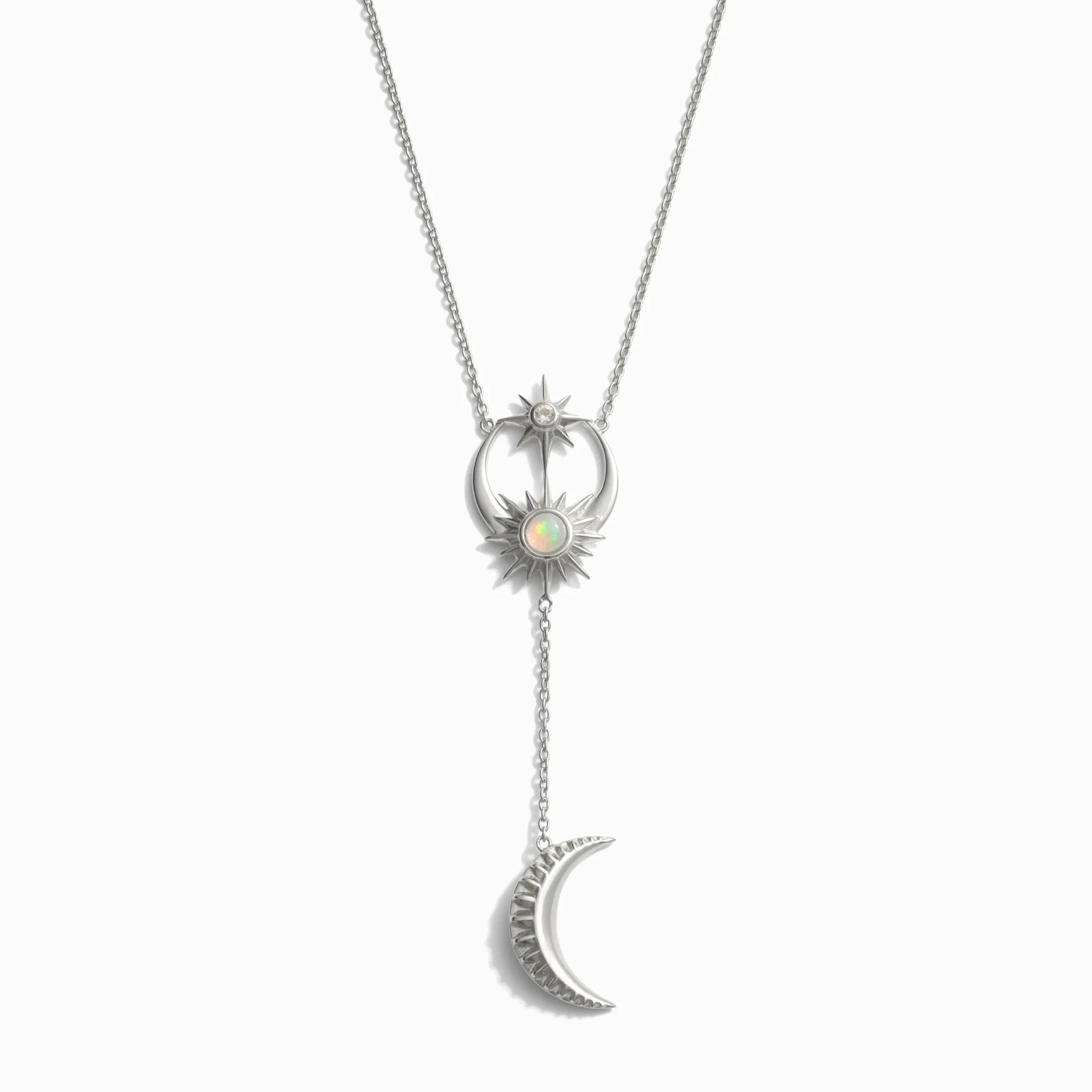Sun / Moon & Stars Lariat Necklace sold by Awe Inspired product image thumbnail 5