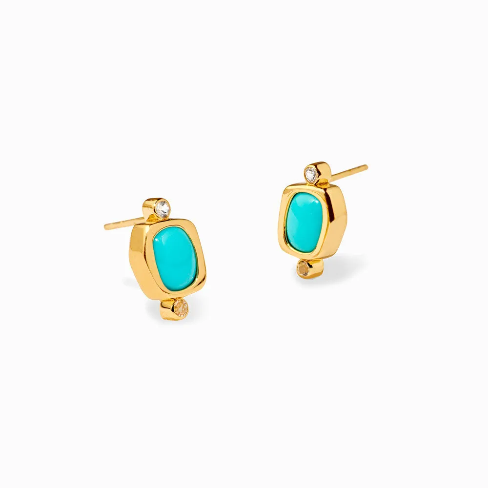 Ocean Turquoise Opal Studs sold by Awe Inspired
