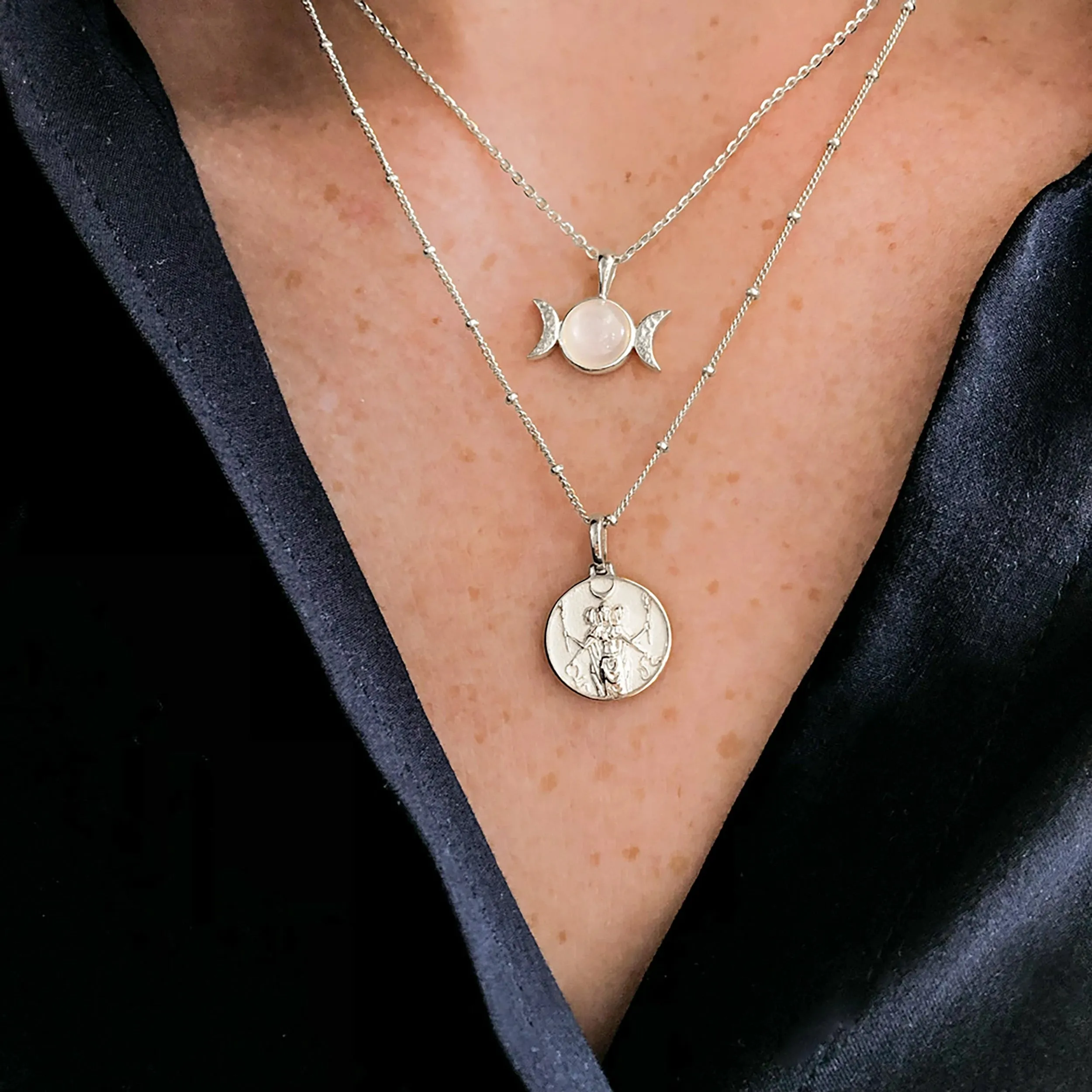 Hecate + Triple Moon Necklace Set sold by Awe Inspired product image thumbnail 3
