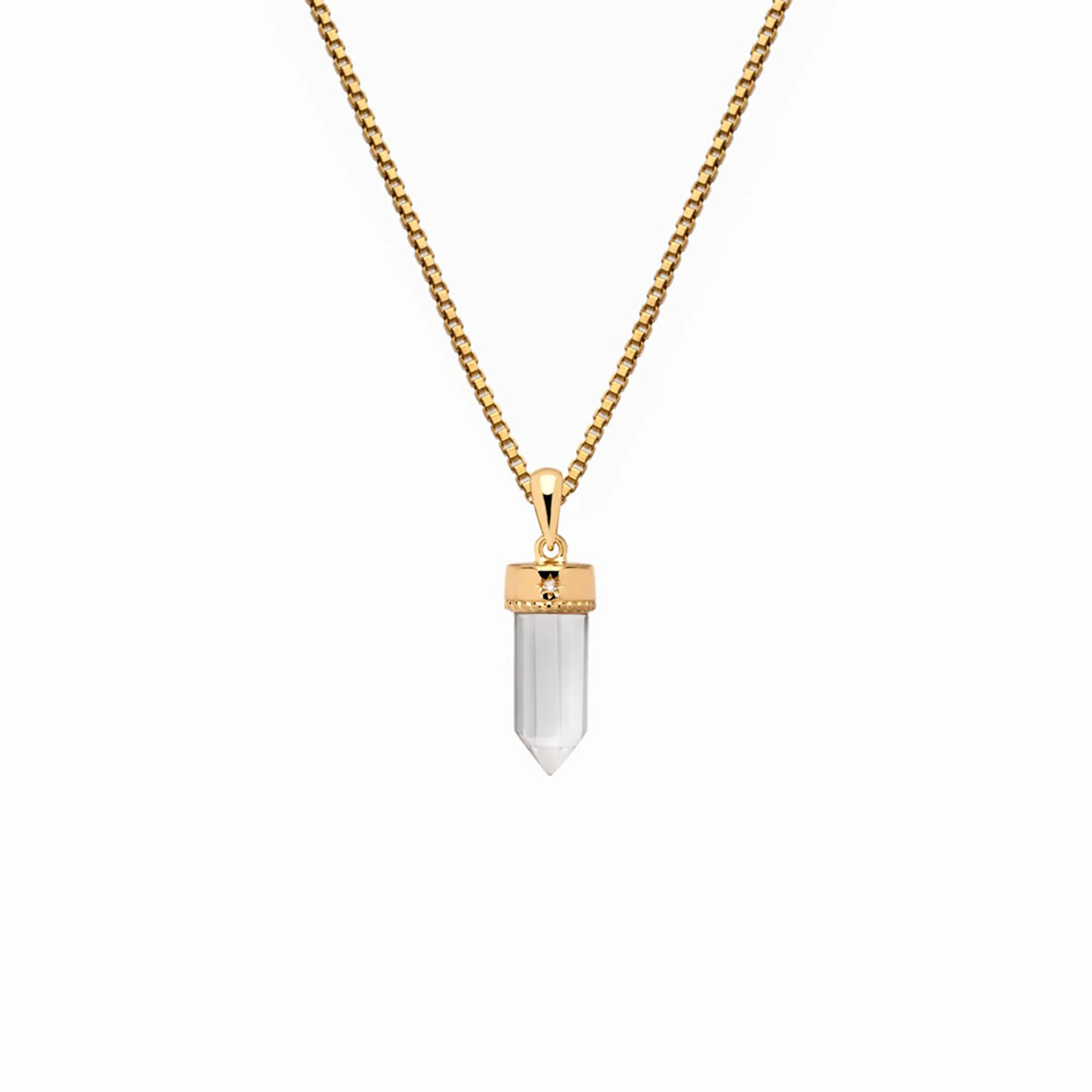 Crystal Quartz Necklace sold by Awe Inspired
